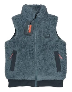 Bass Outdoors Faux Sherpa Fleece Full Zip Women's Hiking Vest Jacket XS NWT Grey - Picture 1 of 3