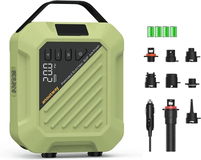 Anoutway 20PSI Electric SUP Air Pump | Inflator for Paddle Board, boat, kayak