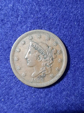 1839 Braided Hair Large Cent Cover