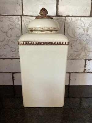 Gracious Goods Collection Large Canister Cookie Jar Acanthus Leaf Without Base - Image 1 of 4