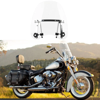 Parabrisas grande de 18"x16" para Harley Heritage Softail Classic FLSTC Foto 1 de 4