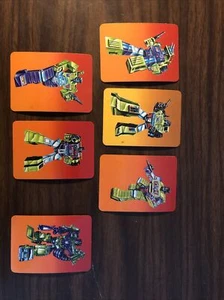 Transformers G1 Hasbro Action Card 1985 Devastator 6 Card Set - Picture 1 of 2