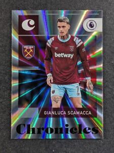 2022-23 Panini Chronicles EPL GIANLUCA SCAMACCA /10 Gold Laser Parallel West Ham
