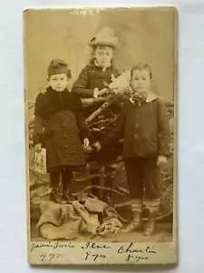 👍 1900s JAPAN HIOGO S.ICHIDA NAMED CAUCASIAN CHILDREN CABINET PHOTO CDV⭐⭐⭐⭐⭐⭐⭐⭐ - Picture 1 of 2