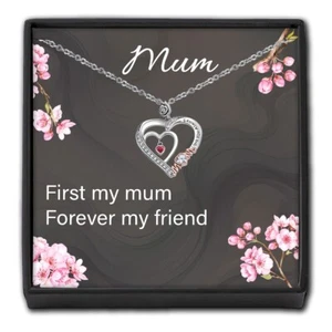 MUM Rose Gold Heart Necklace Jewellery Mother Lady Gift For Her Box Presents UK - Picture 1 of 9