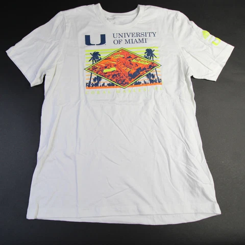 Miami Hurricanes adidas Short Sleeve Shirt Men's White New Cover