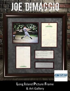 Joe Dimaggio NY Yankees Original Escrita a Mano Página De Diario Enmarcada Personalizada Steiner II - Imagen 1 de 11