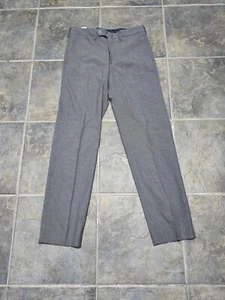 Nautica  Mens Dress Pants Gray grey 30x32 plaid flat front business work travel - Picture 1 of 2