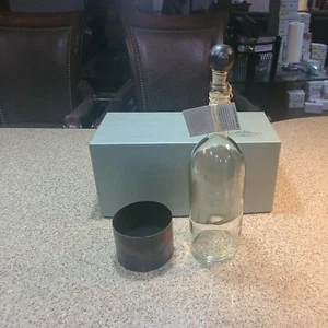 JAN BARBOGLIO Vintage Bottle Iron Glass Wine Decanter Holder - Picture 1 of 11