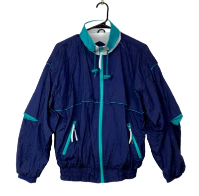 Chaqueta cortavientos vintage Pro Spirit azul verdoso ligera mediana Foto 1 de 4