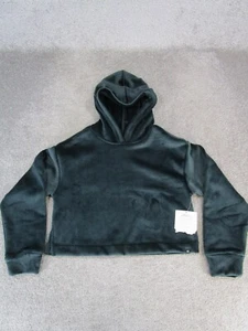 Athleta Girl Hoodie Girls Large Green Velvet Double Cozy Karma Rib New - Picture 1 of 9