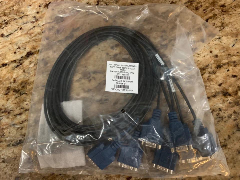 National Instruments 185196C-01 185196-01 Serial Cable, Type SH68-8DB9 RS 232 1m - Image 1 of 1