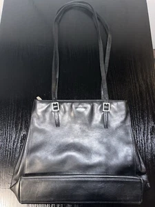 ESPRIT Damen Handtasche Leder schwarz original elegant klassisch - Bild 1 von 11