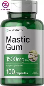 Mastic Gum Capsules 1500Mg 100 Count | Non-Gmo & Gluten Free - Picture 1 of 12