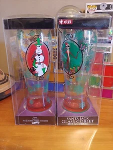 Nightmare Before Christmas Santa Jack Snowman Jack Becher Glas Set Skellington - Bild 1 von 2