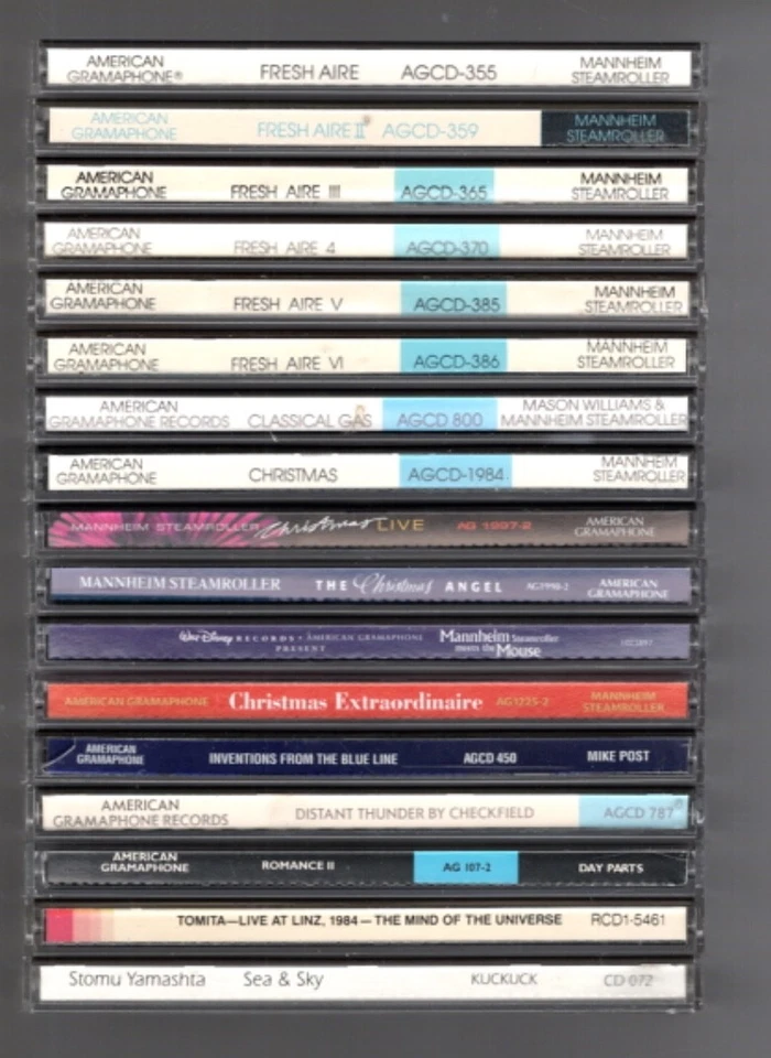 Mannheim Steamroller CD LOT of 17 Fresh Aire 1 - 6 Christmas Chip Davis Disney Foto 1 de 1