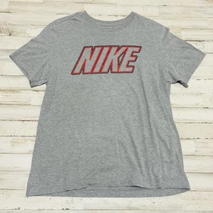 The Nike Tee T-shirt Men’s Medium Gray Graphic Print Logo - Picture 1 of 6