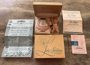 Vintage Lady Sunbeam Electric Shaver Razor Pastel Pink MCM-Original box-Working - Afbeelding 1 van 22