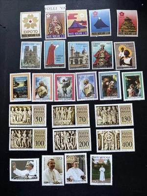 56517 Vatican Stamp Sc 479/ / 641 5 Complete Full Sets 26 MNHOG Very Nice SP* - Image 1 of 2