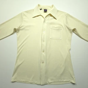 Camisa De Colección Joel Cal Hecha Para Hombres XL Amarilla Punta de Lanza Años 70 80 Disco Poliéster Suave - Imagen 1 de 23