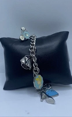 Disney Silver-Tone Cinderella Charm Bracelet 35.2g - Image 1 of 4