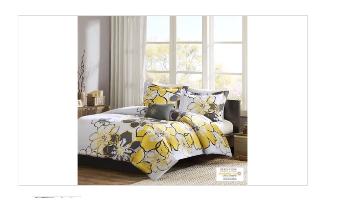 Mi Zone Yellow Floral Allison 3-Pc. Duvet Cover Set, Size Twin/Twin XL - Image 1 of 1