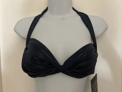 Nuevo con etiquetas Para mujeres Norma Kamali Sujetador Estándar Bill Top Bikini Azul Marino Brillante Talla S Foto 1 de 4