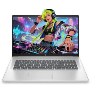 HP 17.3" FHD Laptop computer 2.7 GHz ~ 4.3 GHz AMD Ryzen 5-7430U 8GB RAM 512GB - Picture 1 of 6