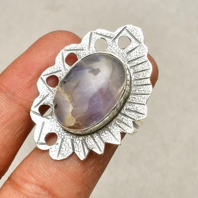 Anello gioiello in argento sterling 925 con pietra preziosa ametista misura 9 - Immagine 1 di 4