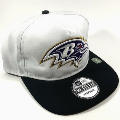 Кепка бейсболка регулируемая белая New Era Baltimore Ravens NFL «Гольфист» - Изображение 1 из 4