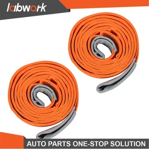Labwork 2 Pack 2" x 10FT Lifting Sling Straps 18800lbs Fracture Strength Orange - Picture 1 of 14