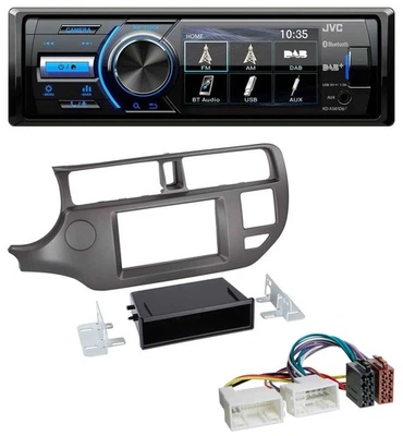 JVC Bluetooth MP3 USB DAB Autoradio für Kia Rio UB 2011-2014 anthrazit - Bild 1 von 4