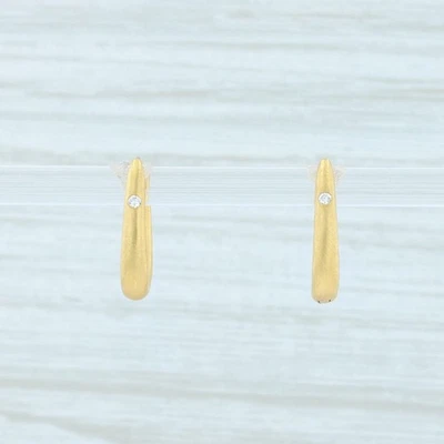 Pendientes de aro con bisagras de diamantes de oro amarillo de 22 k aros ovalados de diseñador Nordstrom Foto 1 de 4