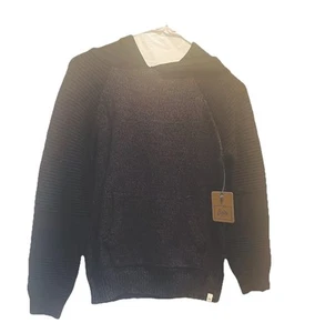 Bixby Nomad LS Boys M Sweater 8/10 Gray/Black Hooded NWT - Picture 1 of 7