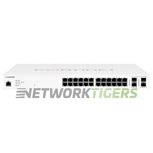 Fortinet FS-224D-FPOE 200 Series 24x 1GB PoE+ RJ45 4x 1GB SFP Switch - Picture 1 of 4