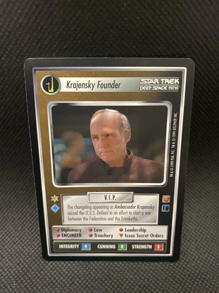 Star Trek CCG 1E Rules of Acquisition KRAJENSKY FOUNDER Rare Card NEVER PLAYED - Image 1 of 1