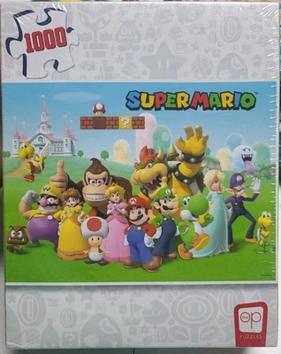 Super Mario Mushroom Kingdom Jigsaw Puzzle 1000-Pieces FACTORY SEALED NINTENDO - Image 1 of 4