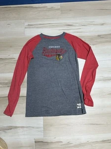 Chicago Blackhawks Long Sleeve Shirt NHL Hockey Youth Large C102 - Picture 1 of 4
