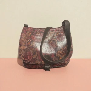 Bandolera Patricia Nash roja y marrón floral - Imagen 1 de 11