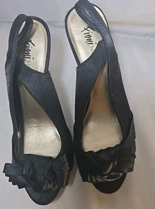 Fioni Night Satin Heel Open Toe Shoe Women's Size 6 - Picture 1 of 15
