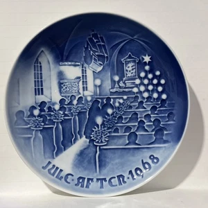 Royal Copenhagen Blue Coll Weihnachtsteller 1968 The Last Umiak - Bild 1 von 3