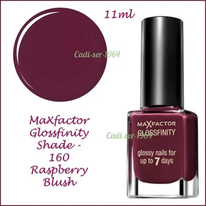 MaXfactor Glossfinity 160 Raspberry Blush 11ml Nail Polish NEW - Picture 1 of 24