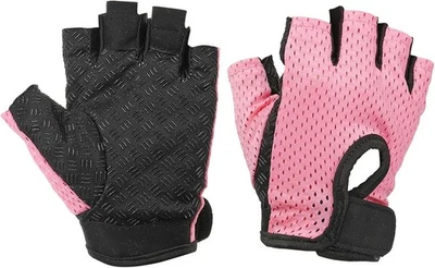 Guantes de Pesca PATIKIL Transpirables Sin Dedos Protección Solar Medianos, Rosa  Foto 1 de 4