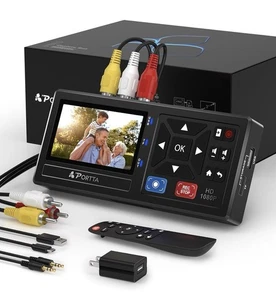 Portta VHS to Digital Converter, Video to Digital Recorder with Remote CHR101 - Picture 1 of 9