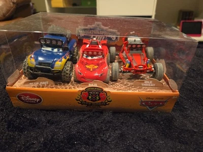 Disney Store Cars Radiator Springs 500 Off Road set of 3 Lightning McQueen - New - Image 1 of 4
