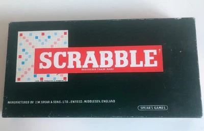 Vintage scrabble board game by Spear’s games in box - Image 1 of 4