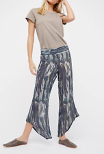FREE PEOPLE Womens Dancing Days OB515823 Cropped Trousers Blue XS
