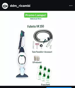FOLLETTO VK150 ASPIRAPOLVERE VORWERK HD50 CON GARANZIA TUBO PIU Kit CON FATTURA - Foto 1 di 5