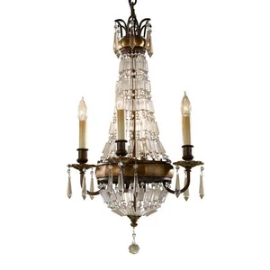 Kristall Kronleuchter NOBLES Barock Design Ø36cm Lüster Hängelampe Esstisch - Bild 1 von 1