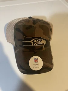 seattle seahawks baseball cap camo NWT one size mesh back - Picture 1 of 6